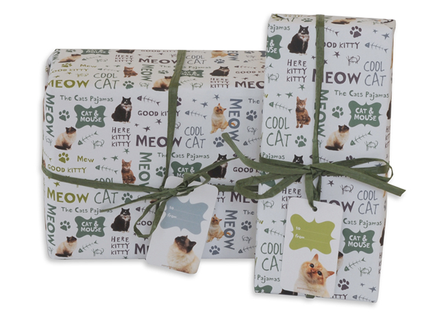 Paper Girl Design - Wrapping Paper for Cat Lovers